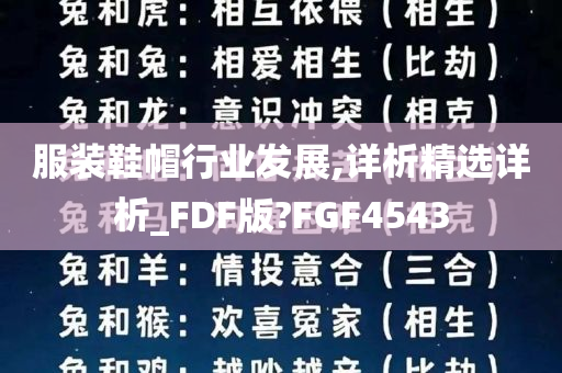 服装鞋帽行业发展,详析精选详析_FDF版?FGF4543