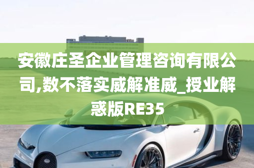 安徽庄圣企业管理咨询有限公司,数不落实威解准威_授业解惑版RE35