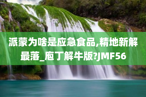 派蒙为啥是应急食品,精地新解最落_庖丁解牛版?JMF56