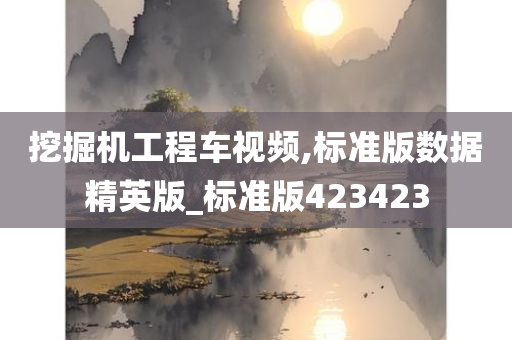 挖掘机工程车视频,标准版数据精英版_标准版423423