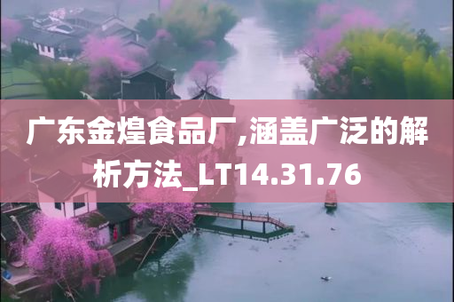 广东金煌食品厂,涵盖广泛的解析方法_LT14.31.76