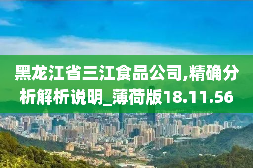 黑龙江省三江食品公司,精确分析解析说明_薄荷版18.11.56