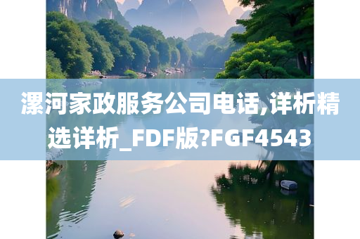 漯河家政服务公司电话,详析精选详析_FDF版?FGF4543