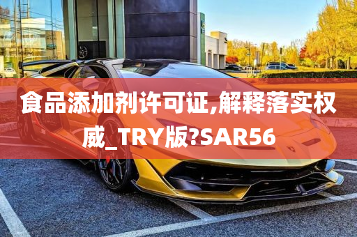 食品添加剂许可证,解释落实权威_TRY版?SAR56