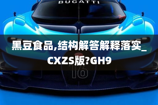 黑豆食品,结构解答解释落实_CXZS版?GH9