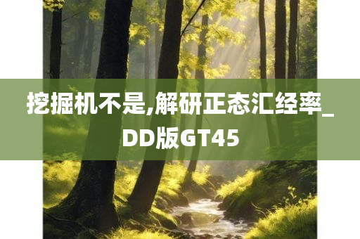 挖掘机不是,解研正态汇经率_DD版GT45