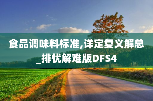 食品调味料标准,详定复义解总_排忧解难版DFS4