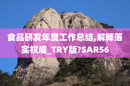 食品研发年度工作总结,解释落实权威_TRY版?SAR56