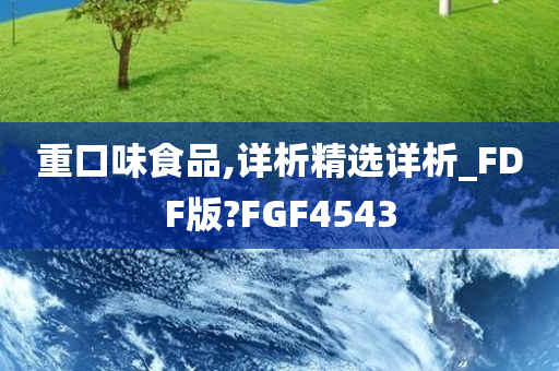 重口味食品,详析精选详析_FDF版?FGF4543