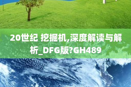 20世纪 挖掘机,深度解读与解析_DFG版?GH489