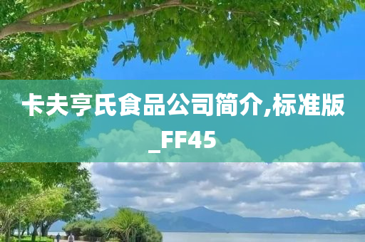 卡夫亨氏食品公司简介,标准版_FF45