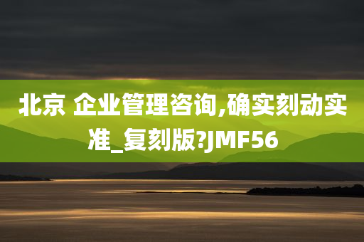 北京 企业管理咨询,确实刻动实准_复刻版?JMF56