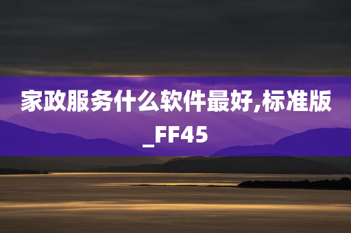 家政服务什么软件最好,标准版_FF45