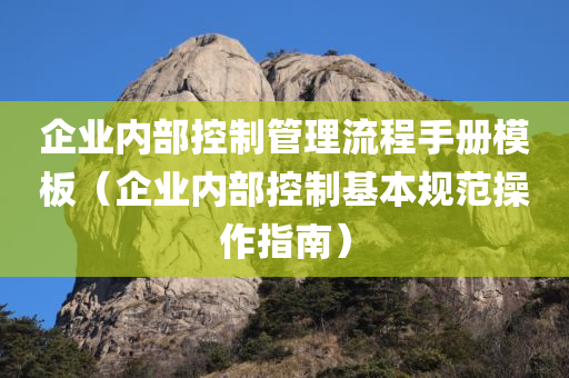 企业内部控制管理流程手册模板（企业内部控制基本规范操作指南）