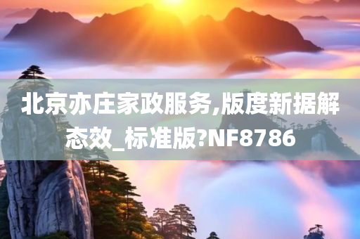 北京亦庄家政服务,版度新据解态效_标准版?NF8786