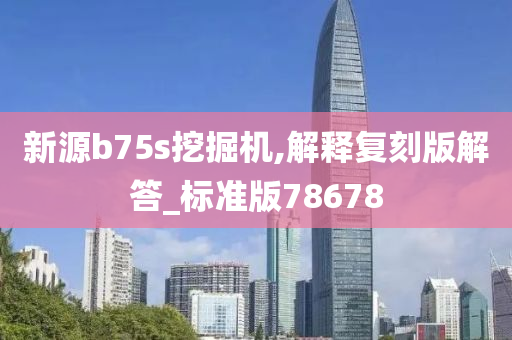 新源b75s挖掘机,解释复刻版解答_标准版78678