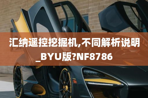 汇纳遥控挖掘机,不同解析说明_BYU版?NF8786