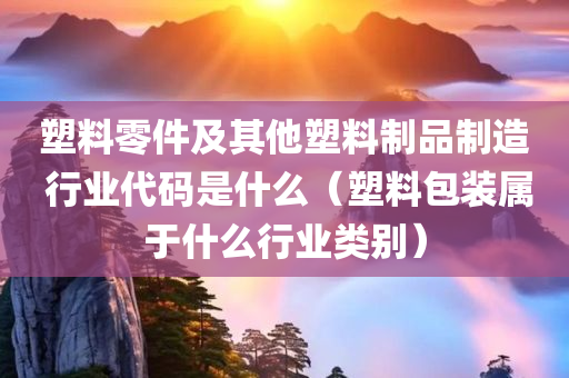 塑料零件及其他塑料制品制造 行业代码是什么（塑料包装属于什么行业类别）