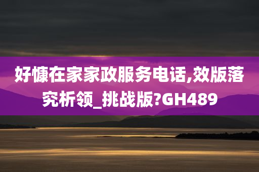 好慷在家家政服务电话,效版落究析领_挑战版?GH489