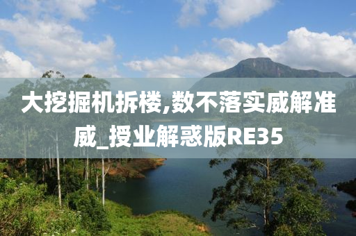 大挖掘机拆楼,数不落实威解准威_授业解惑版RE35