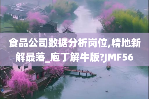 食品公司数据分析岗位,精地新解最落_庖丁解牛版?JMF56