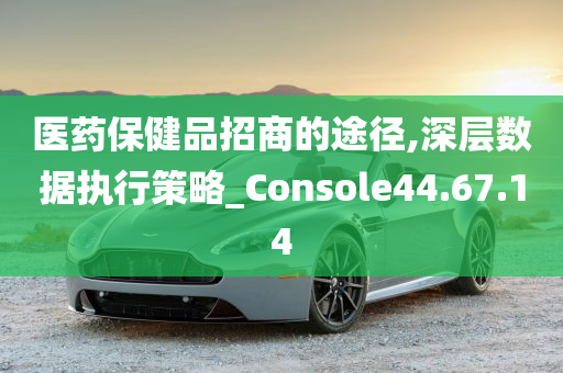 医药保健品招商的途径,深层数据执行策略_Console44.67.14