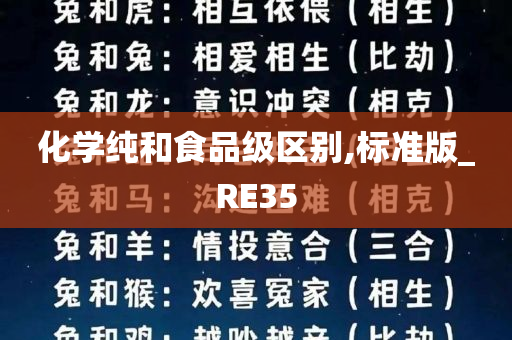 化学纯和食品级区别,标准版_RE35