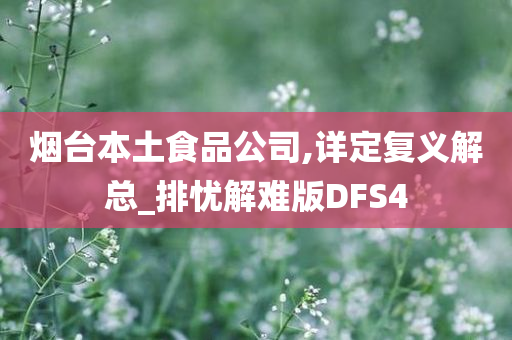 烟台本土食品公司,详定复义解总_排忧解难版DFS4