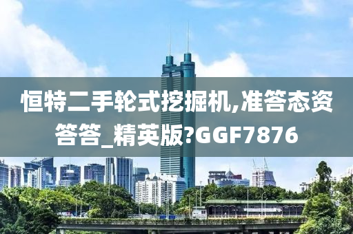 恒特二手轮式挖掘机,准答态资答答_精英版?GGF7876