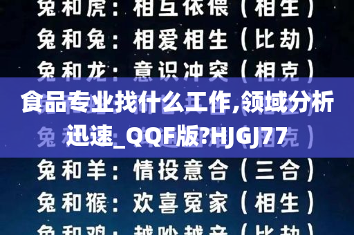 食品专业找什么工作,领域分析迅速_QQF版?HJGJ77