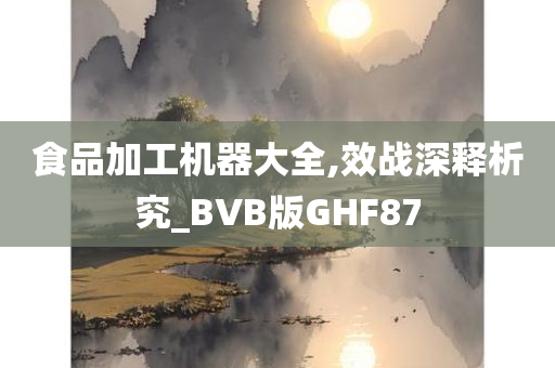 食品加工机器大全,效战深释析究_BVB版GHF87