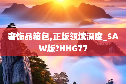 奢饰品箱包,正版领域深度_SAW版?HHG77