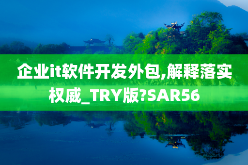 企业it软件开发外包,解释落实权威_TRY版?SAR56