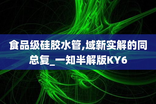 食品级硅胶水管,域新实解的同总复_一知半解版KY6