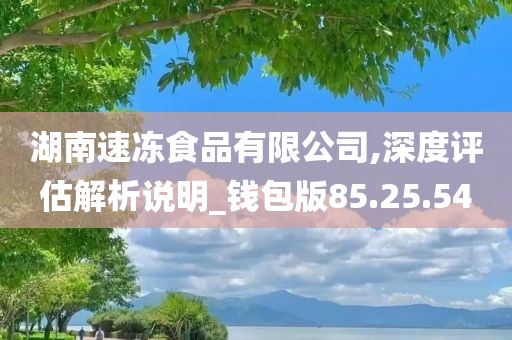 湖南速冻食品有限公司,深度评估解析说明_钱包版85.25.54