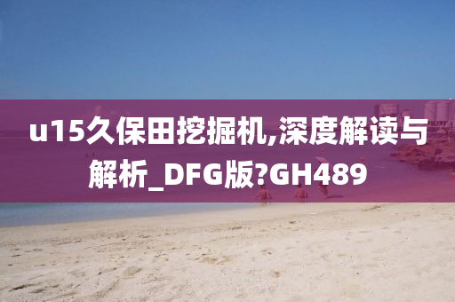 u15久保田挖掘机,深度解读与解析_DFG版?GH489