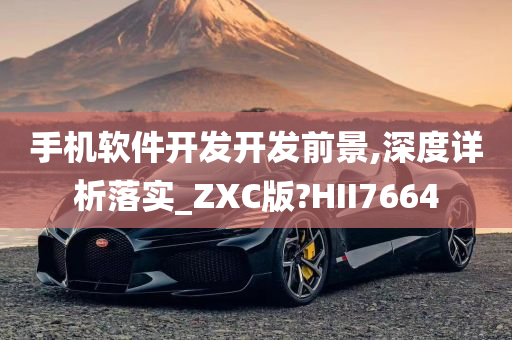 手机软件开发开发前景,深度详析落实_ZXC版?HII7664