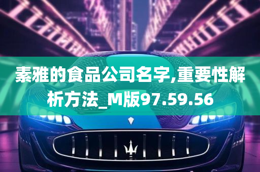 素雅的食品公司名字,重要性解析方法_M版97.59.56