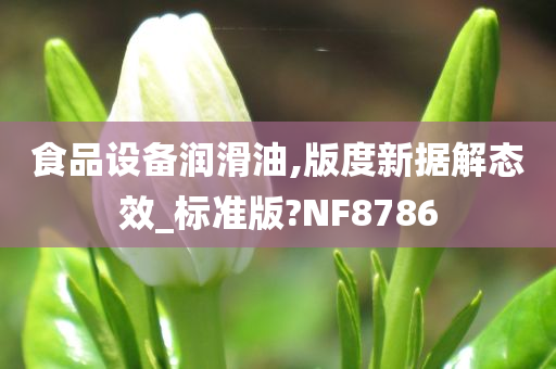 食品设备润滑油,版度新据解态效_标准版?NF8786