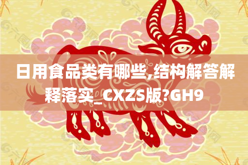 日用食品类有哪些,结构解答解释落实_CXZS版?GH9