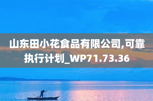 山东田小花食品有限公司,可靠执行计划_WP71.73.36