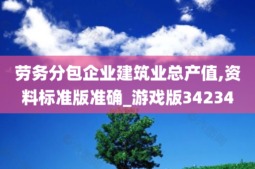 劳务分包企业建筑业总产值,资料标准版准确_游戏版34234