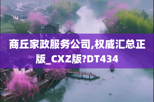 商丘家政服务公司,权威汇总正版_CXZ版?DT434