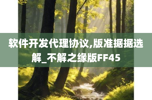 软件开发代理协议,版准据据选解_不解之缘版FF45