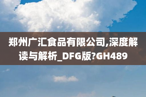 郑州广汇食品有限公司,深度解读与解析_DFG版?GH489