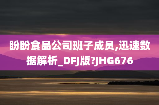 盼盼食品公司班子成员,迅速数据解析_DFJ版?JHG676