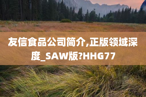 友信食品公司简介,正版领域深度_SAW版?HHG77