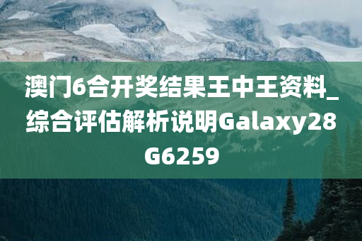 澳门6合开奖结果王中王资料_综合评估解析说明Galaxy28G6259