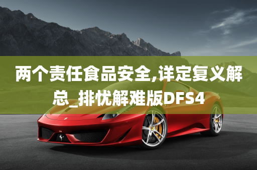 两个责任食品安全,详定复义解总_排忧解难版DFS4