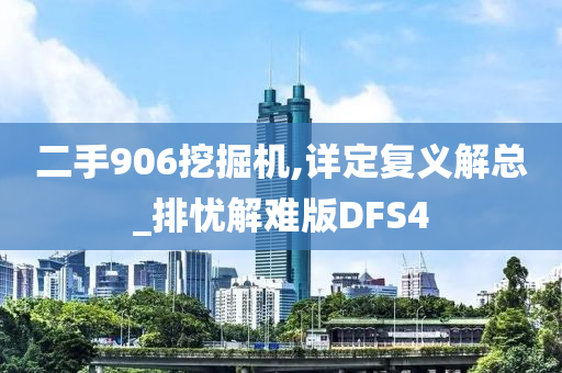 二手906挖掘机,详定复义解总_排忧解难版DFS4